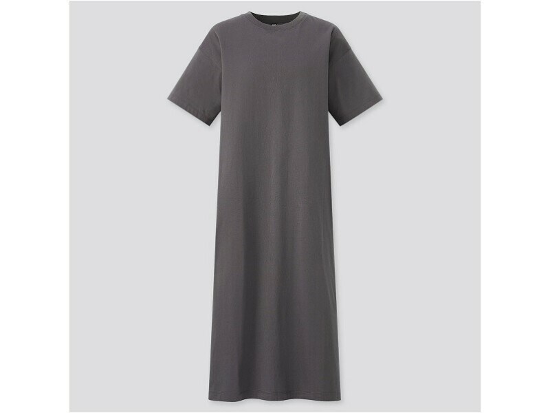 ユニクロ　マーセライズコットンロングTワンピース　1990円（税込）