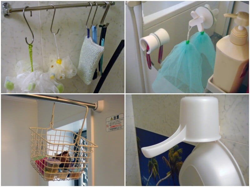 使い終わったら吊るすだけで、片付くし乾くから一石二鳥