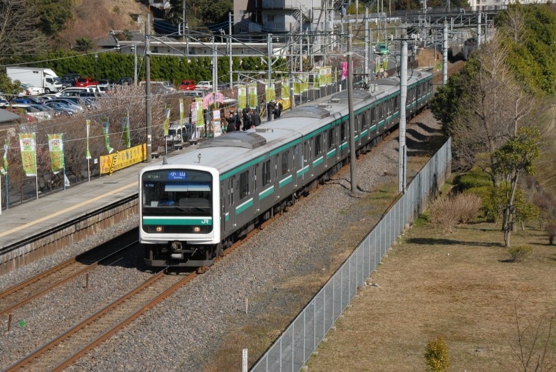 偕楽園駅ホーム