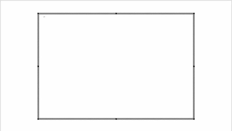 スライドに表示された「Microsoft Word Document」の枠。この中に文字を入力する