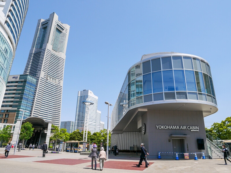 ヨコハマ・エア・キャビン桜木町駅(2021年4月19日撮影)