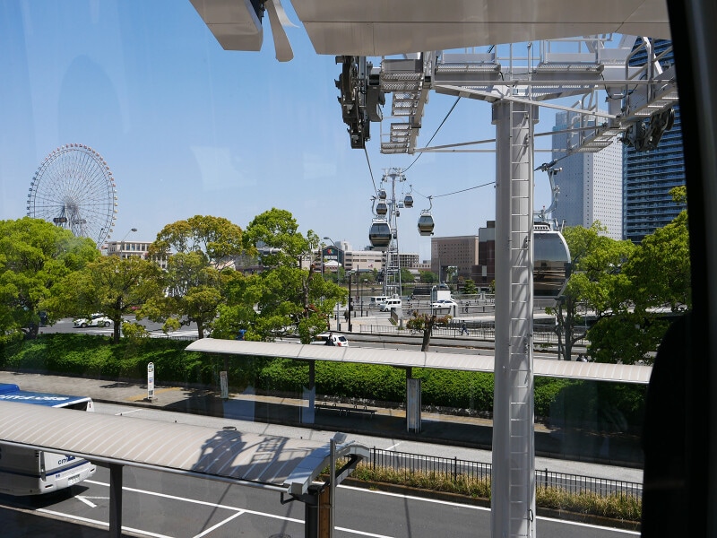 桜木町駅からキャビンに搭乗(2021年4月19日撮影)