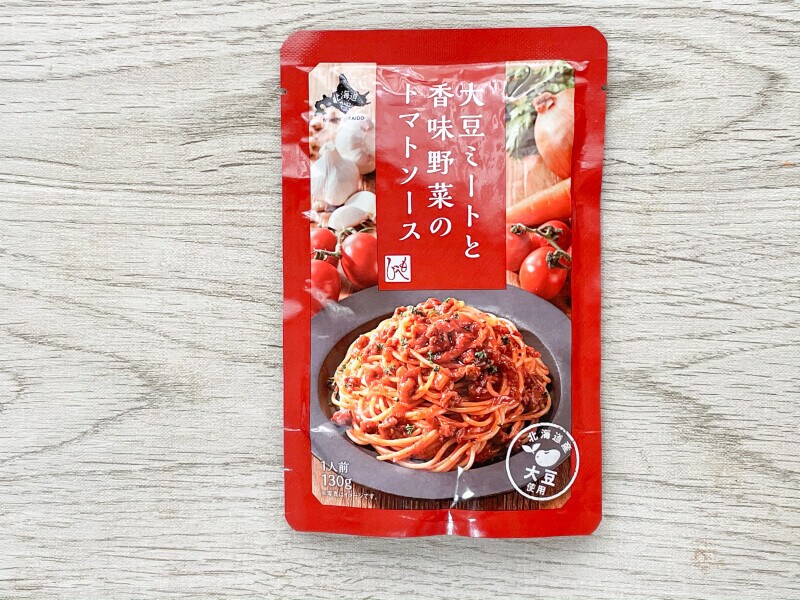 カルディ「大豆ミートと香味野菜のトマトソース」