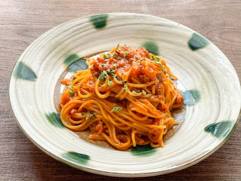 カルディ　大豆ミートと香味野菜のトマトソース」