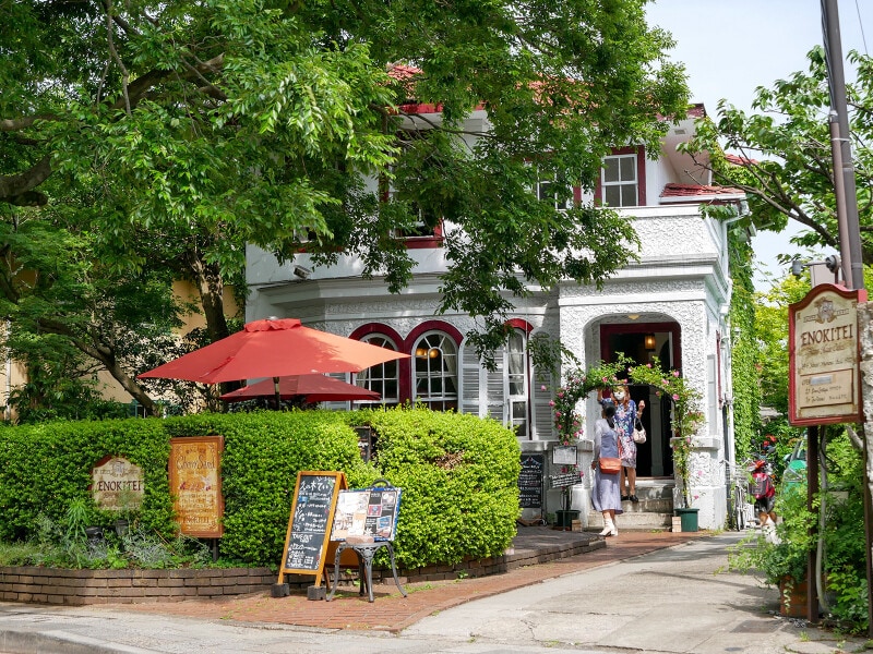 昭和2年に建てられた洋館を利用したカフェ「えの木てい」