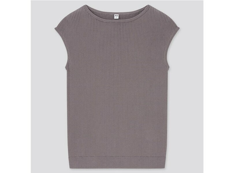 ユニクロ　UVカットスーピマコットンフレンチスリーブセーター　1990円（税込）