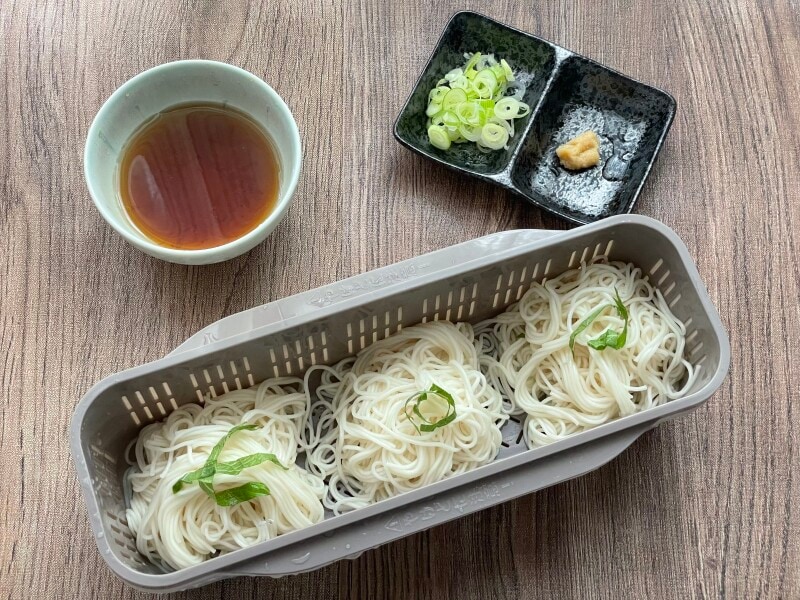 スリーコインズ パスタメーカーで素麺