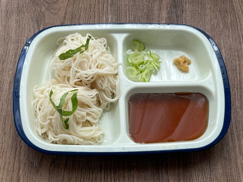 ランチプレートで素麺