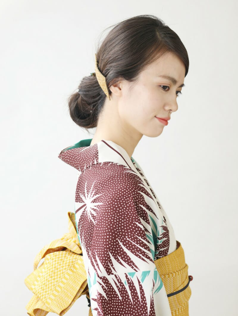 浴衣の髪型お団子編!低めの位置に作る輪っかお団子ヘアアレンジ