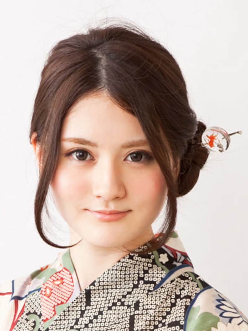 三つ編みおだんごで作る和風美人の浴衣髪型