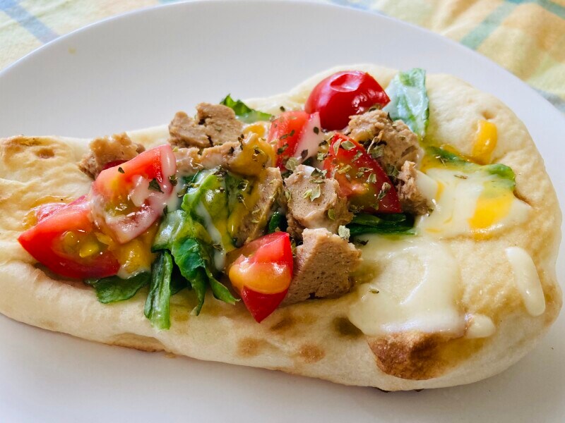 栄養バランスもばっちりの「ナンピザ」