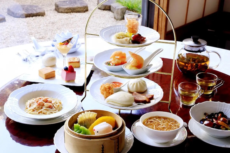 重慶飯店新館の個室でゆっくり楽しむ「チャイナタウンのアフタヌーンティー」※時期により内容が変わります