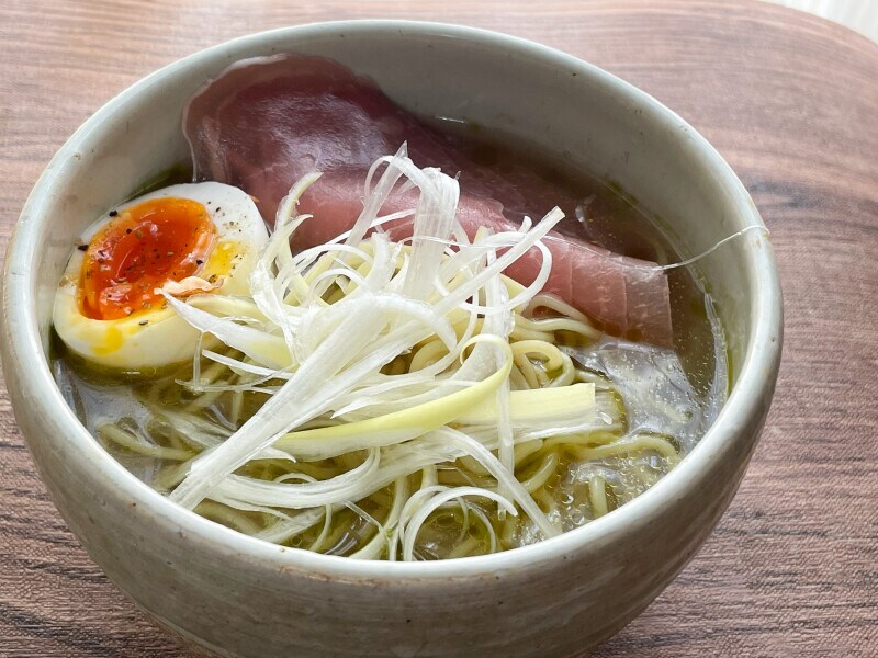 カルディの「冷やし青唐辛子ラーメン」調理例