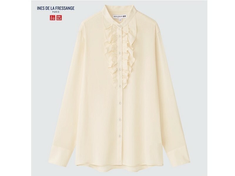 ユニクロ シルクフリルブラウス 6990円(税込)