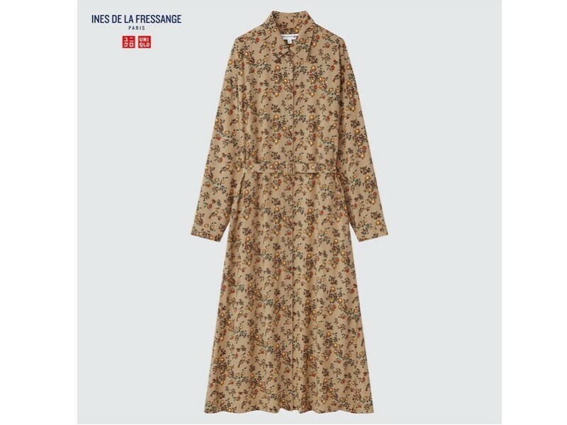 ユニクロ レーヨンプリントシャツワンピース 4990円(税込)