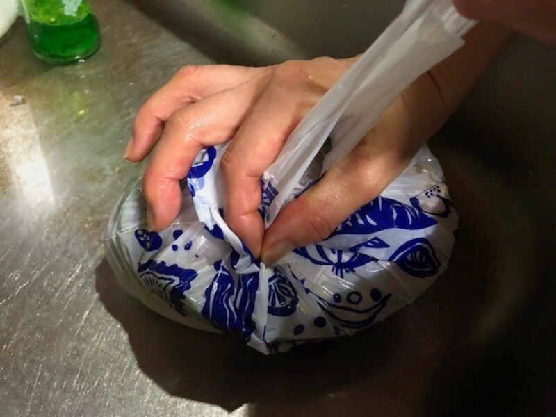 さらに水気を切る