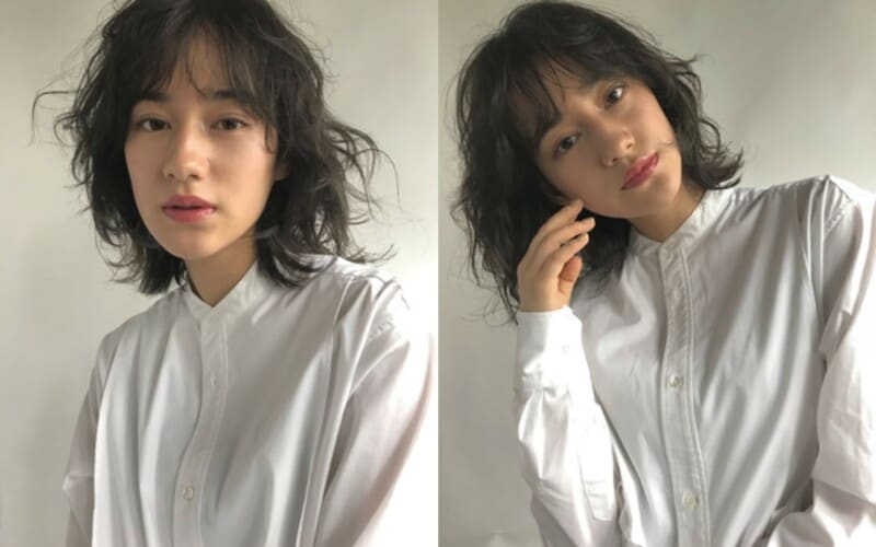 おすすめ2：センターバングのフレンチマッシュボブ（画像提供：bangs［バングス］）