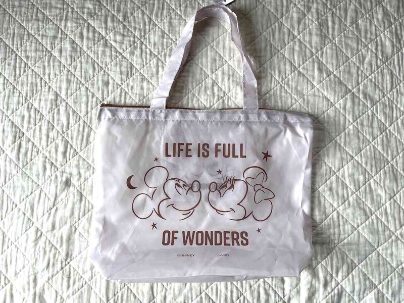 ダイソーの「リサイクル生地を使用した環境にやさしいエコトートバッグ」