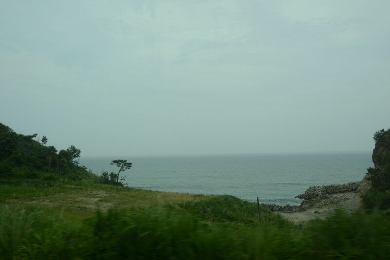 久ノ浜駅付近の車窓