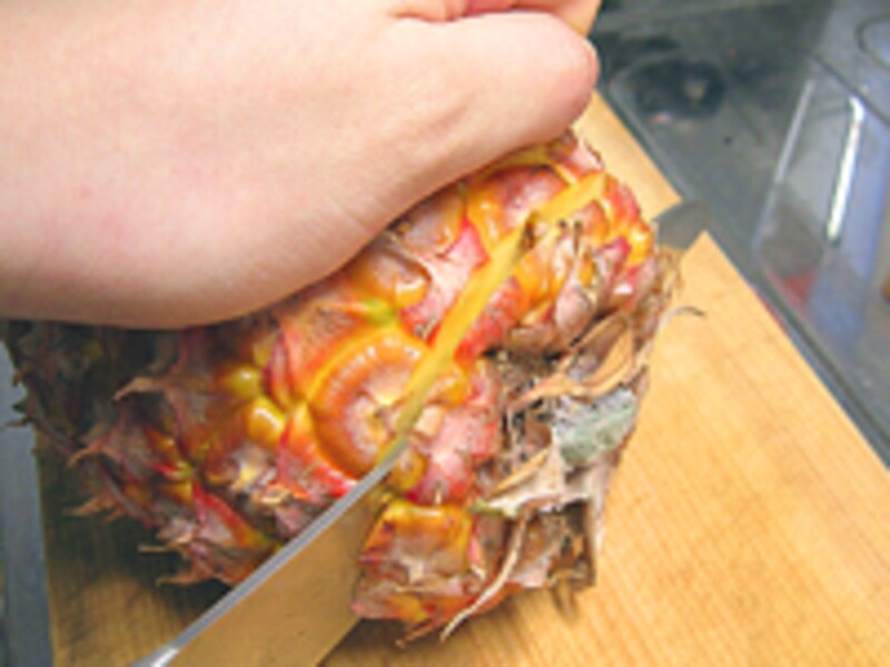 パイナップルの切り方２