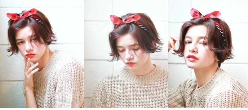 おすすめ3：猫耳風スカーフアレンジでカジュアルドレッシーに（画像提供：bangs［バングス］）