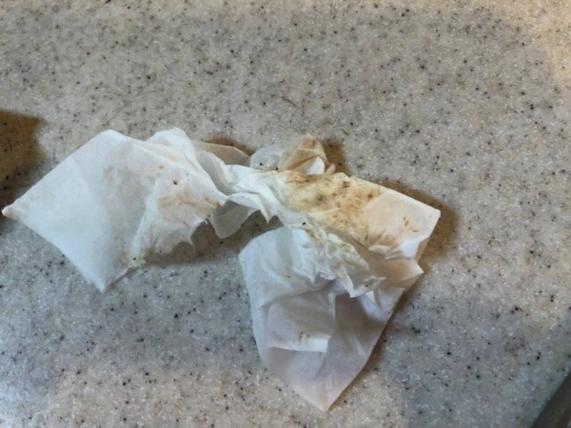 汚れた「速乾性　ウェットタイプ　メガネクリーナー」