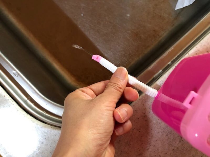 ホースから排水