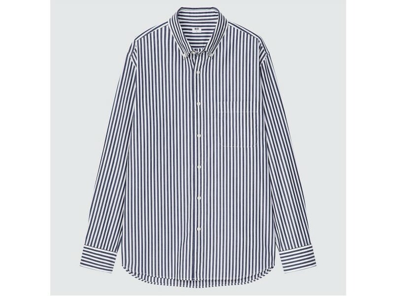ユニクロ　エクストラファインコットンブロードストライプシャツ　1990円（税込）