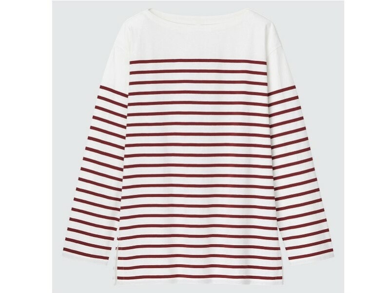 ユニクロ　ボーダーオーバーサイズT　1990円（税込）