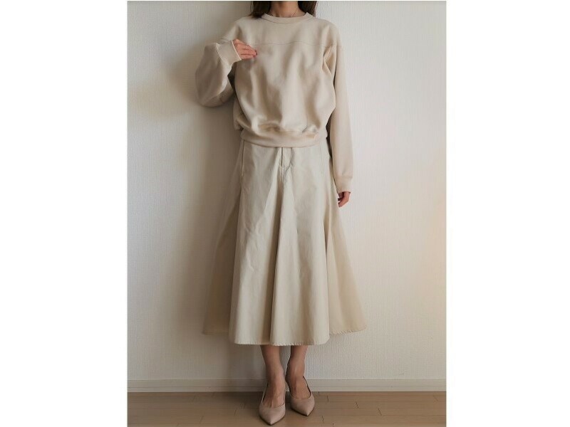 袖はたっぷり、長さがあるのも使いやすい