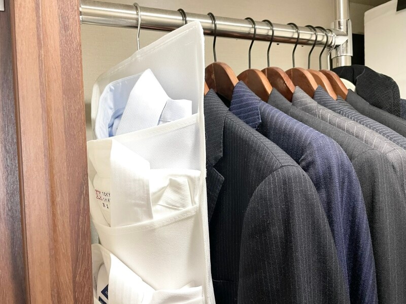 ワイシャツを5枚収納することができるアイテム