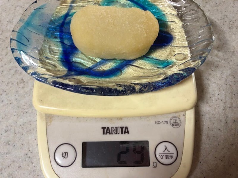 1個の重さは29gだった