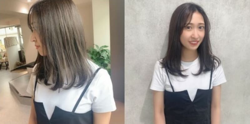 オリーブカラー おすすめ1:オリーブベージュのセミスタイル