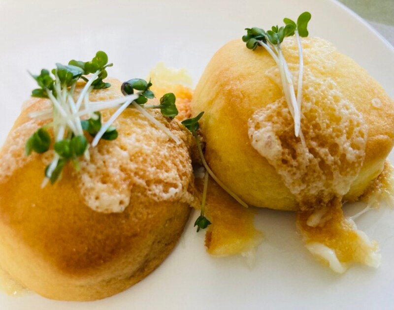 チーズをのせると香ばしい風味に