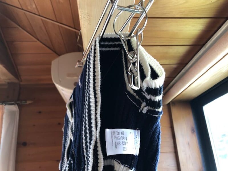 隙間ができて乾きやすい