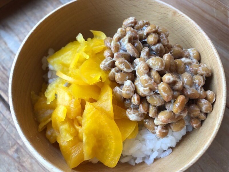 つぼ漬けと納豆