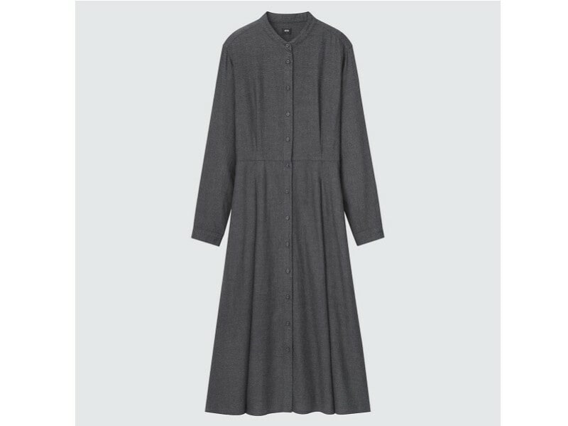 ユニクロ ソフトフランネルフレアワンピース 3990円(税込)
