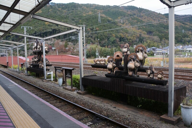 信楽焼のタヌキ達