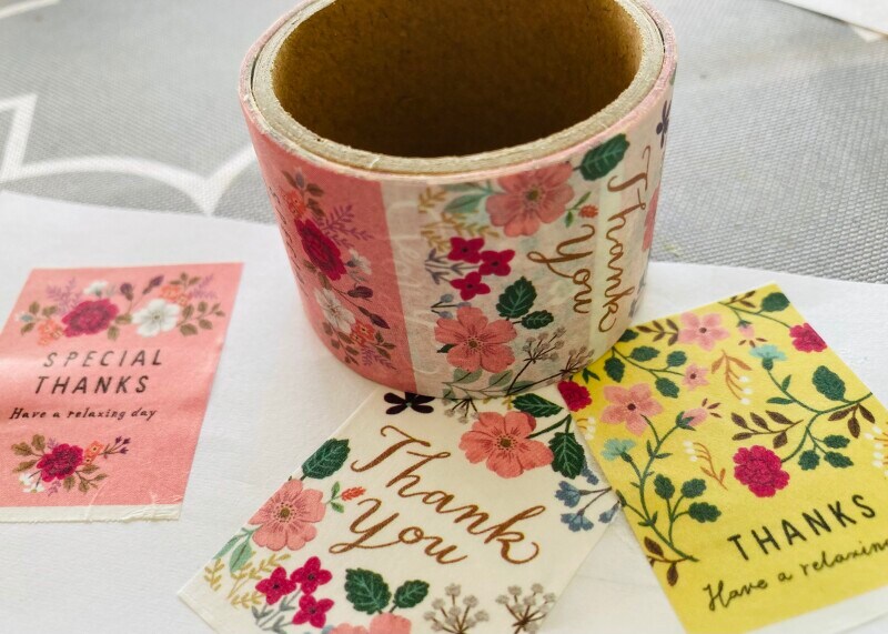 メッセージタイプのマスキングテープ