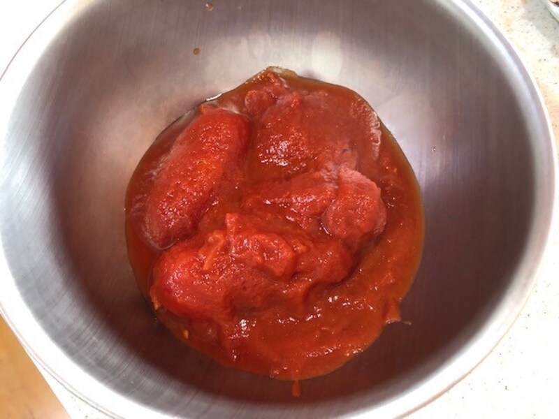 トマトがそのまま入っている