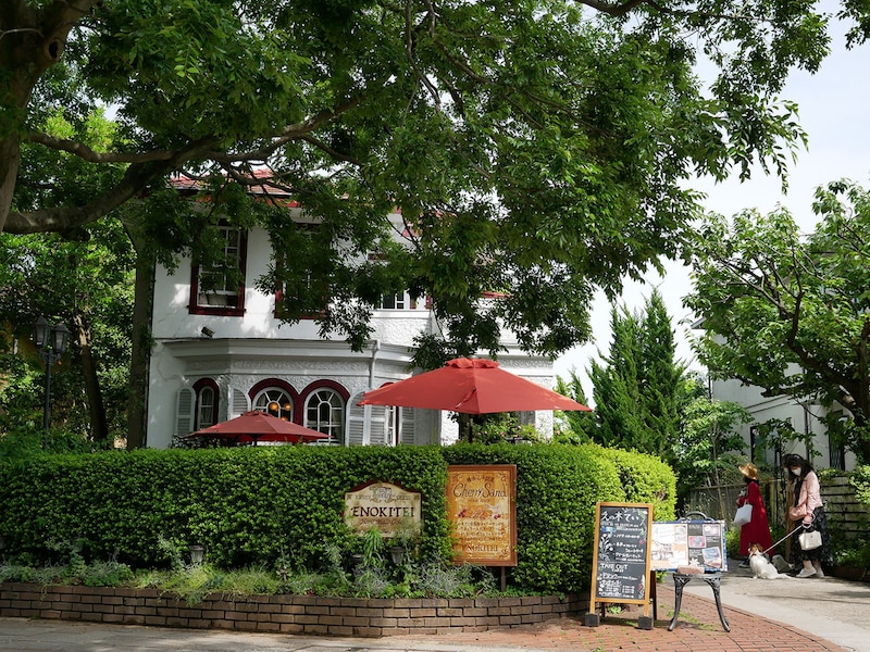 築100年近くの洋館を利用したティールーム「えの木てい」(2021年5月14日撮影)