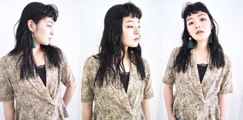 おすすめ1:抜け感たっぷりのゆるロングにアクセントを