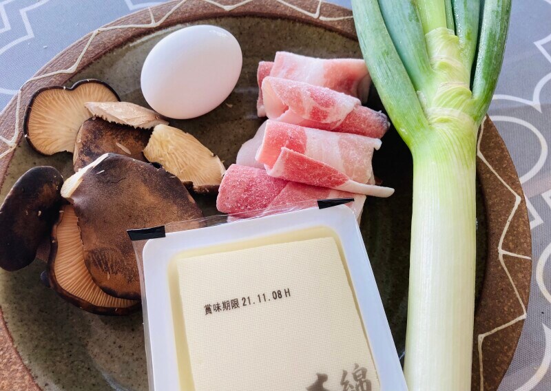 基本のスンドゥブの材料