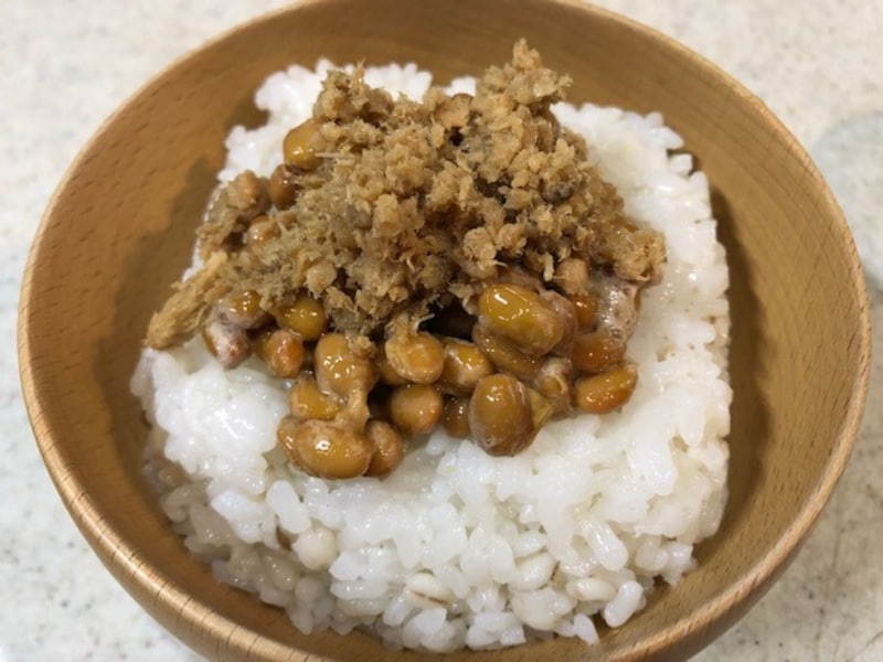 さばフレーク納豆ご飯