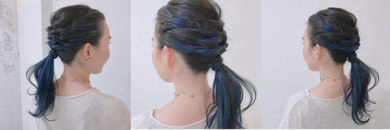 おすすめ2:バレイヤージュのマーブルアレンジ