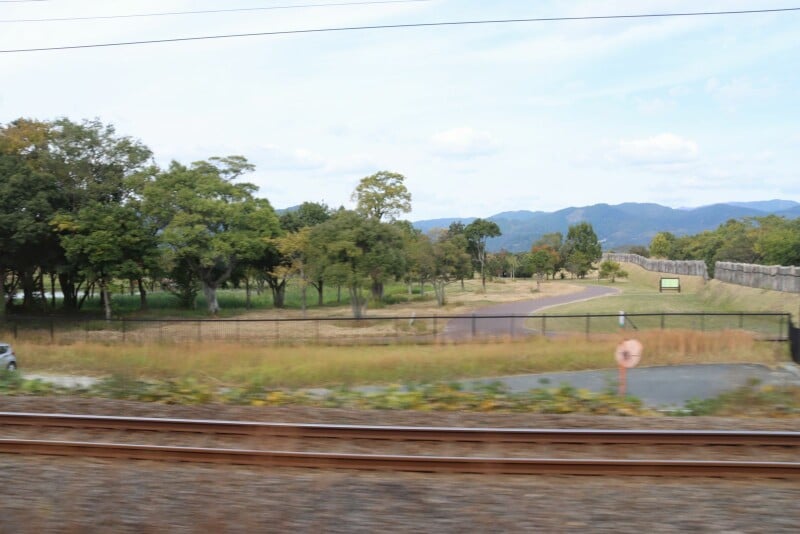 吉野ケ里遺跡付近を通過