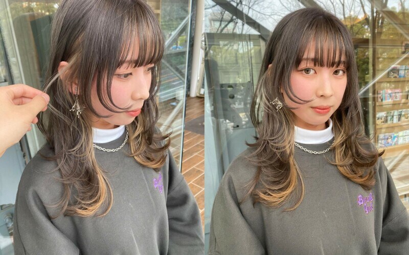 おすすめ3:シースルー×カールサイドバングで柔らかい印象に