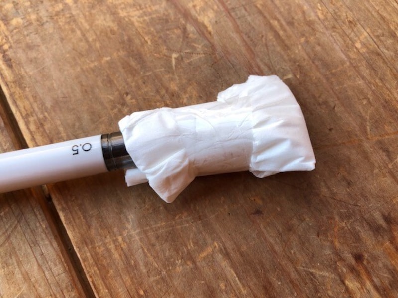 ティッシュで保護すれば問題なし