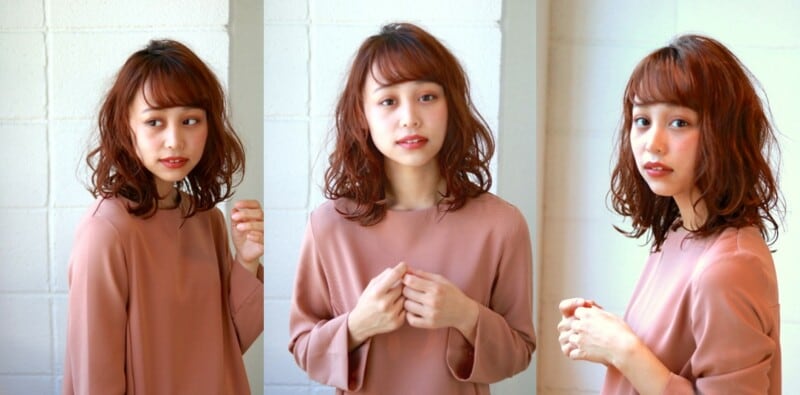 おすすめ1:ふんわりウエーブと紅茶カラーで上品に