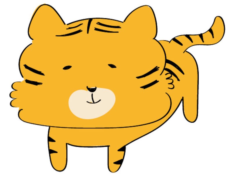 年賀状,イラスト,トラ,寅,虎,2022,無料,フリー,白黒